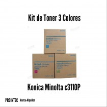 Kit de Tóner Minolta C3110  C, M, Y