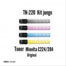 Kit de Tóner Minolta C221 C, M, Y, K