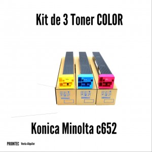 Kit de Tóner Minolta C652 C, M, Y